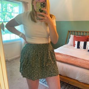 Green AE Floral Skirt